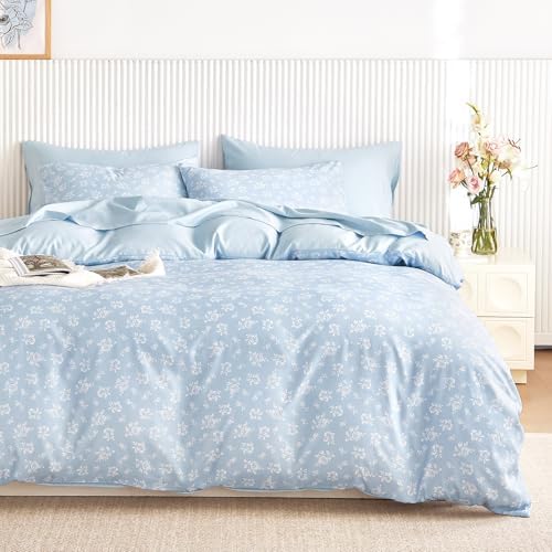 Wake In Cloud Coquette Duvet Cover Set Floral Queen Size