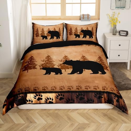 Feelyou Bear Duvet Cover Set for Kids Boys Girls