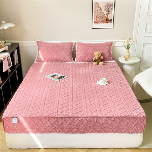 BYHIP Flannel Velvet Bed Sheet with Deep Pocket
