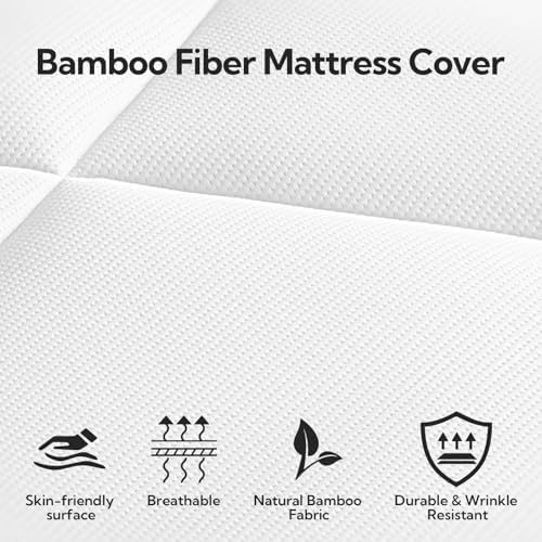 Maxzzz Full Mattress Pad with Pillow Top White