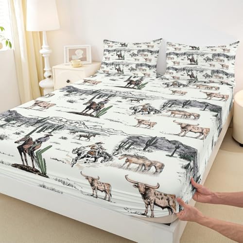 Castle Fairy Western Cowboy Fitted Sheet Set