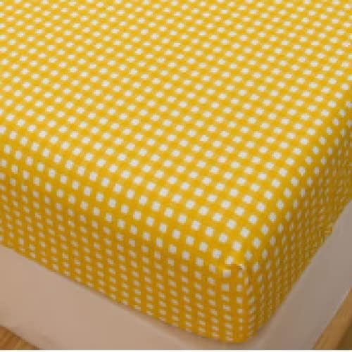 FCLDESHOP 3pcs Cotton Checkered Mattress Pad Cover