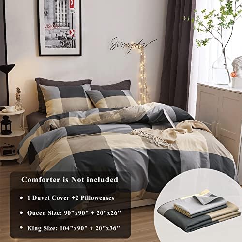 VM VOUGEMARKET 3-Piece Duvet Cover Set Queen