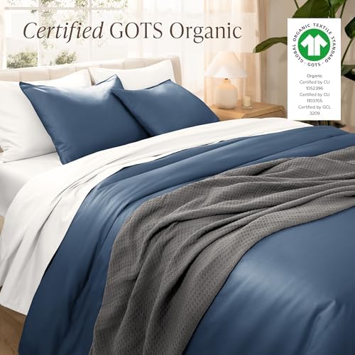 Bare Home Organic Cotton Sateen Duvet Cover Set - TwinTwin XL 400 Thread Count