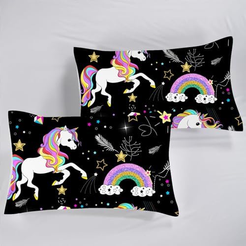 VTKON Unicorn Twin Sheet Set 92x66