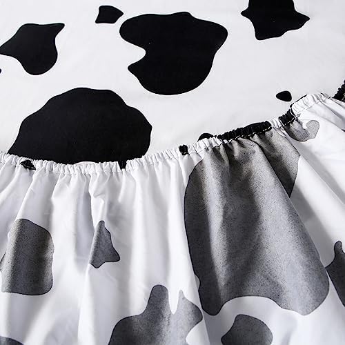 WINLIFE Cartoon Cow Print Twin Sheet Set