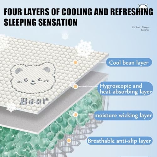 LDLCYCN Cooling Mattress Protector Pad 120x200cm 2pcs Queen Size