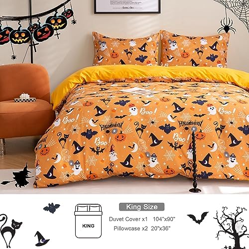 Luxudecor Halloween Duvet Cover Set for Kids