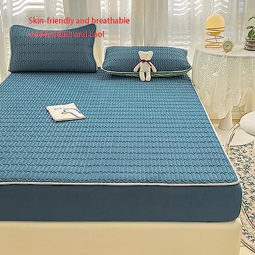 FCLDESHOP Thick Cool Latex Mattress Pad 120x200cm 2pcs