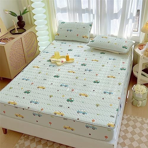 FCLDESHOP 180x200cm Thick Latex Mattress Topper with Pillowcase