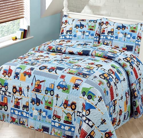 Kids Zone Transportation Quilt Duvet Cover Set