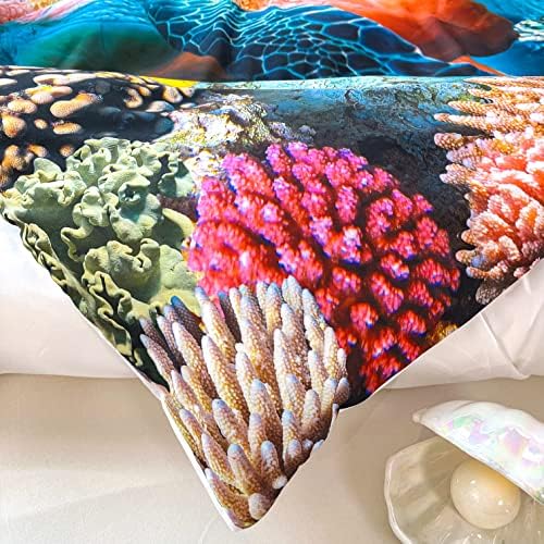 Sunature CVHOUSE Sea Turtle Duvet Cover Set King Size