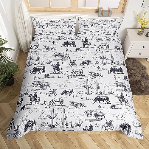 Feelyou Western Duvet Cover Set 3Pcs King Size