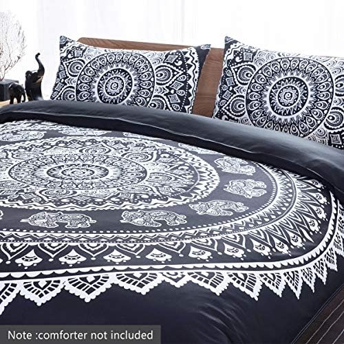 DasyFly 3 Piece Bohemian Mandala King Duvet Cover Set 1